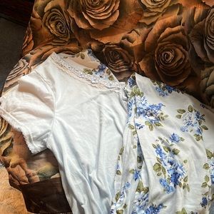Blue floral PJ set